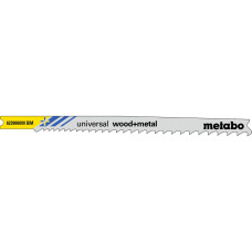 Лобзикове полотно Metabo Universal Wood and Metal 107х2.4-5х1.25 мм, U 345 XF, 5 шт