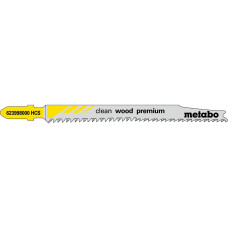 Лобзикове полотно Metabo Clean Wood Premium 93х2.2х1.5 мм, T 308 B, 5 шт