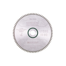 Пиляльний диск Metabo Multi Cut Professional 250х30 мм, Z80 FZ/TZ, 5° NEG