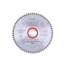 Пиляльний диск Metabo Precision Cut Wood Professional, 254х30 мм, Z60 WZ 5° NEG