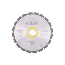 Пиляльний диск Metabo Power Cut Wood Professional 216х30 мм, Z20 WZ 5° NEG