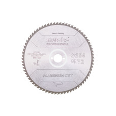 Пиляльний диск Metabo Aluminium Cut Professional 254х30 мм, Z72 FZ/TZ 5° NEG