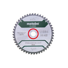 Пиляльне полотно Metabo Precision cut wood Classic 254x30 мм Z48 WZ 5°neg /B