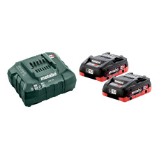 Базовий комплект Metabo: 2 акумулятори LiHD 18 V 4 Ah, з/п ASC 55