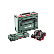 Базовий комплект Metabo: 4 акумулятори LiHD 18 V 5.5 Ah, з/п ASC 145 DUO в MetaBOX 145
