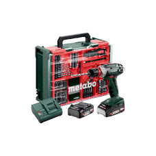 Акумуляторний дриль-шурупокрут Metabo BS 18 QUICK SET, 2 акб 18 V 2 Ah та з/п, в кейсі, набір приладдя