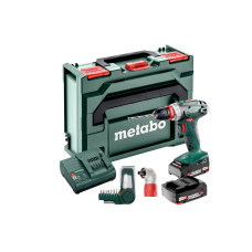 Акумуляторний дриль-шуруповерт Metabo BS 18 Quick Set, 2 акб 18 В Li-Power 2.0 Ah, з/п, кейс, набір біт
