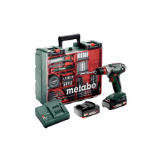 Акумуляторний дриль-шуруповерт Metabo BS 18 Quick  Set, 2 акб 18 В Li-Power 2.0 Ah, з/п, кейс, набір приладдя
