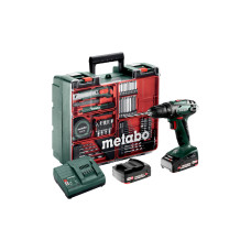 Акумуляторний шуруповерт Metabo BS 18 Set, 2 акб 18 В Li-Power 2.0 Ah, з/п, кейс, набір приладдя