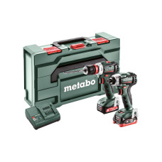Набір акумуляторних інструментів Metabo Combo Set 2.7.4 12 V BL, 1 акб 12 В LiHD 4.0 Ah, 1 акб 12 В Li-Power 2.0 Ah, з/п, кейс Meta Box 145