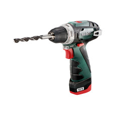 Акумуляторний дриль-шуруповерт Metabo PowerMaxx BS Basic, 2 акб 12 В Li-Power 2.0 Ah, з/п, сумка