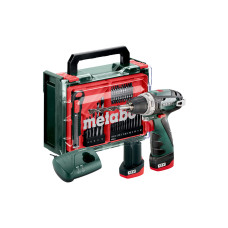 Акумуляторний дриль-шурупокрут Metabo PowerMaxx Basic Set, 2 акб 12 V 2.0 Ah, з/п LC 40, у кейсі