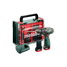 Акумуляторний ударний дриль-шурупокрут Metabo PowerMaxx Basic Set, 2 акб 12 V 2.0 Ah, з/п LC 40, у кейсі