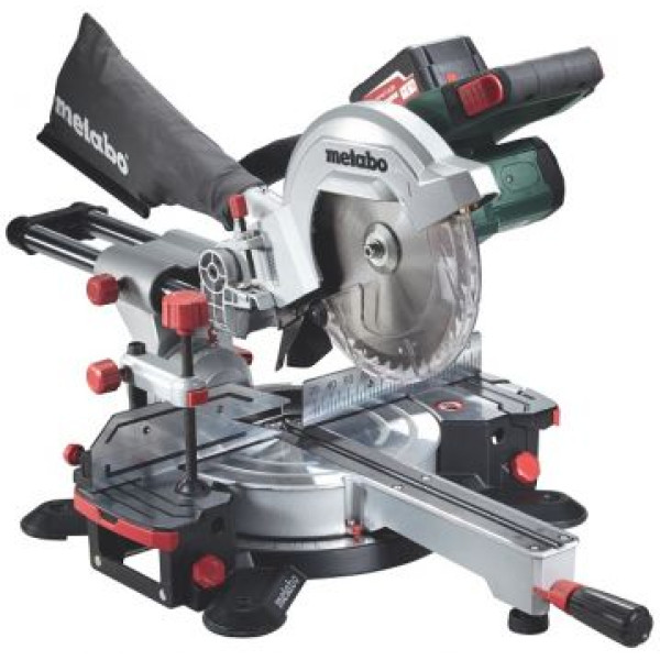 Акумуляторна торцювальна пила Metabo KGS 18 LTX 216, 2 акб 18 В Li-Power 5.2 Ah, з/п
