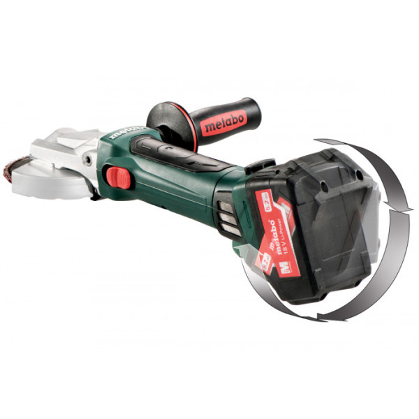 Акумуляторна кутова шліфувальна машина Metabo WF 18 LTX 125 Quick, MetaLoc, без акб і з/п