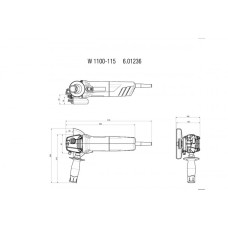 Кутова шліфмашина Metabo W 1100-115