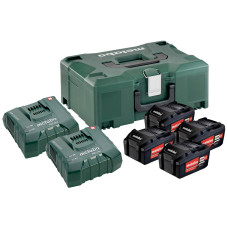 Базовий комплект Metabo 18 В 4х5,2 Ah, 2 з/п ASC Ultra в MetaLoc II