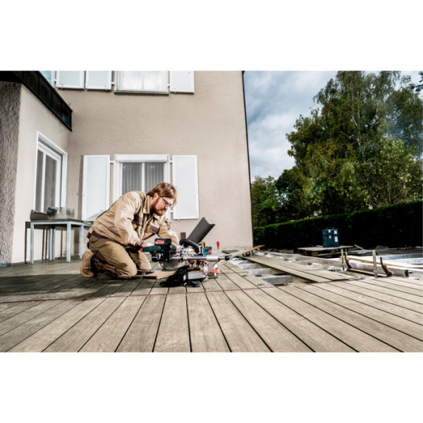 Акумуляторна пила торцювальна Metabo KGS 18 LTX 216 з 2 акб LiHD 18V 8Ah