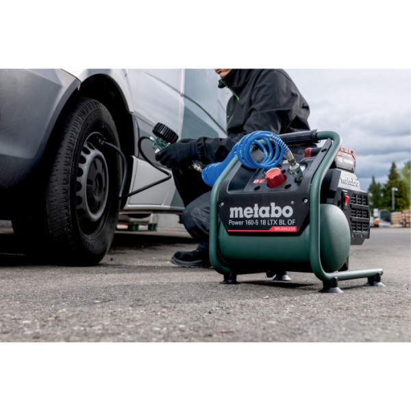 Акумуляторний компресор Metabo Power 160-5 18 LTX BL OF, без акб і з/п