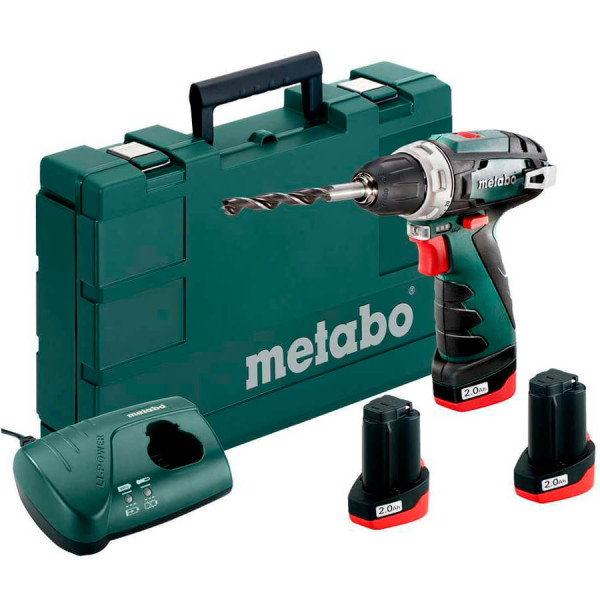 Акумуляторний дриль-шуруповерт Metabo POWERMAXX BS BASIC SET, 3 акб 12 В Li-Power 2.0 Ah, з/п, кейс