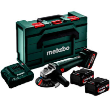 Акумуляторна болгарка Metabo W 18 LTX 125, 2 акб 4.0 Ah, з/п, у кейсі
