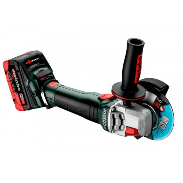 Акумуляторна кутова шліфмашина Metabo WB 18 LT BL 11-125 Q, 2 акб 8 Ah,з/п ASC 145, в MetaBox 165 L