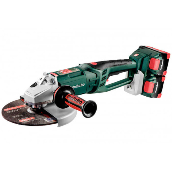 Акумуляторна кутова шліфувальна машина Metabo WPB 36-18 LTX BL 230 MetaLoc, 4 акб 8.0 Ah, 2 з/п