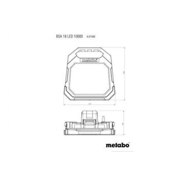Акумуляторний прожектор Metabo Set BSA 18 LED 10000, зі штативом, без акб і з/п