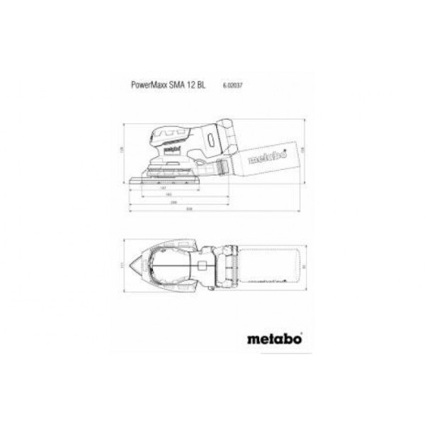 Акумуляторна трикутна вібраційна машина Metabo PowerMaxx SMA 12 BL