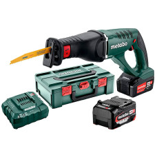 Акумуляторна шабельна пилка Metabo ASE 18 LTX, 2 акб 18 В Li-Power 4.0 Ah, з/п, кейс