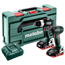 Набір акумуляторних інструментів Metabo Combo Set 2.1.11, 2 акб 18 В LiHD 4.0 Ah, з/п, кейс Metabox 145