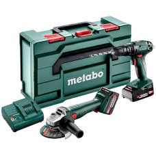 Набір акумуляторних інструментів Metabo Combo Set 2.4.4 18 V, 1 акб 18 В Li-Power 2.0 Ah, 1 акб 18 В Li-Power 4.0 Ah, з/п, кейс MetaBox 165 L