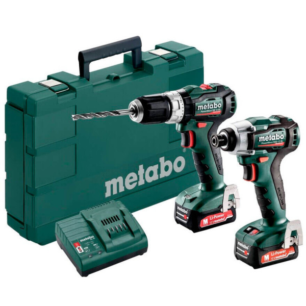 Набір акумуляторних інструментів Metabo Combo Set 2.7.5 12 V BL, 2 акб 12 В Li-Power 2.0 Ah, з/п, кейс