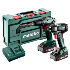 Набір акумуляторних інструментів Metabo Combo Set 2.8.1 18 V, 2 акб 18 В Li-Power 2.0 Ah, з/п, кейс MetaBox 145 L