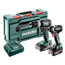 Набір акумуляторних інструментів Metabo Combo Set 2.8.7 18V, 1 акб 18 В Li-Power 2.0 Ah, 1 акб 18 В Li-Power 5.2 Ah, з/п, кейс MetaBox 145 L