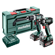 Набір акумуляторних інструментів Metabo Combo Set 2.9.2 18V, 1 акб 18 В Li-Power 2.0 Ah, 1 акб 18 В Li-Power 5.2 Ah з/п, кейс MetaBox 145 L