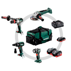 Набір акумуляторних інструментів Metabo Combo Set 4.1 LiHD 18 V, 2 акб 18 В LiHD 5.5 Ah, 1 акб 18 В LiHD 3.5 Ah, з/п, сумка