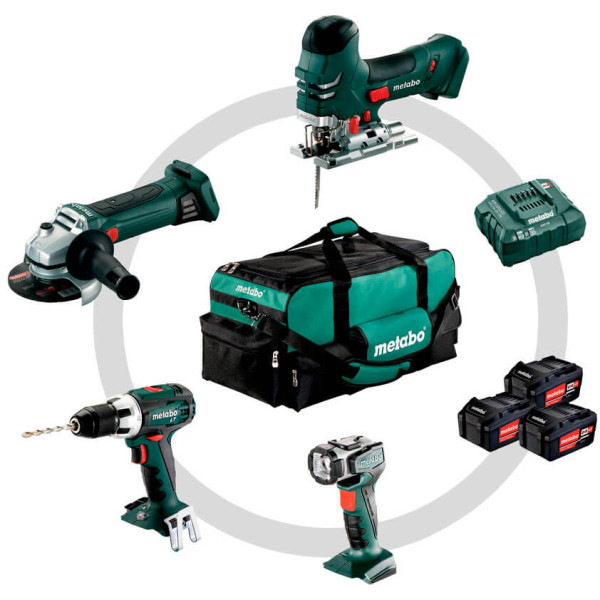 Набір акумуляторних інструментів Metabo Combo Set 4.2 18 V, 3 акб 18 В Li-Power 4.0 Ah, з/п, сумка