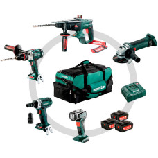 Набір акумуляторного інструменту Metabo Combo Set 5.1, 3 акб 18 В Li-Power 4.0 Ah, з/п, сумка, адаптер