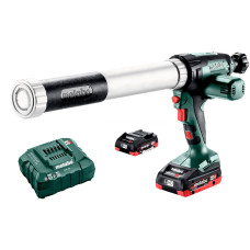 Акумуляторний пістолет для герметиків Metabo KPA 18 LTX 600, 2 акб 18 В LiHD 4.0 Ah, з/п ASC 55, у картонній коробці