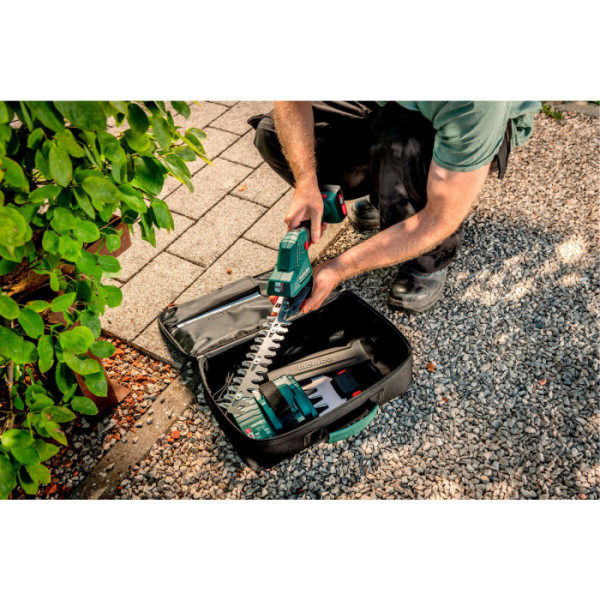 Акумуляторні ножиці для трави та кущів Metabo PowerMaxx SGS 12 Q, без акб з телескопічною штангою