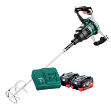 Акумуляторний міксер Metabo RW 18 LTX 120, 2 акб 18 В LiHD 5.5 Ah, з/п ASC 55, у картонній коробці