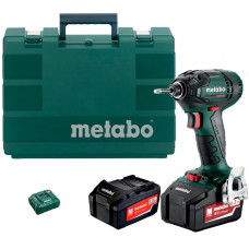 Акумуляторний ударний гайковерт Metabo SSD 18 LTX 200 BL, 2 акб 18 В Li-Power 5.2 Ah, з/п, кейс