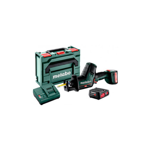 Акумуляторна шабельна пилк Metabo SSE 18 LTX BL COMPACT, 2 акб 18 В Li-Power 2.0 Ah, з/п, кейс