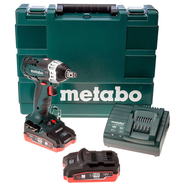 Акумуляторний ударний гайковерт Metabo SSW 18 LTX 200, 2 акб 18 В Li-Power 4.0 Ah, з/п, кейс