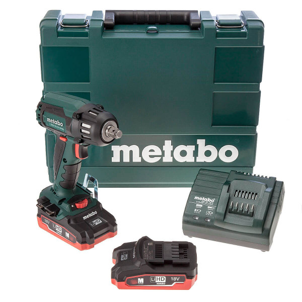 Акумуляторний ударний гайковерт Metabo SSW 18 LTX 400 BL, 2 акб 18 В LiHD 3.5 Ah, з/п, кейс