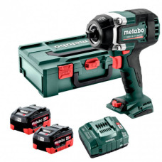 Акумуляторний ударний гайковерт Metabo SSW 18 LTX 800 BL, 2 акб 18 В LiHD 5.5 Ah, з/п, кейс