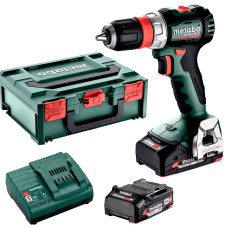 Акумуляторний дриль-шурупокрут Metabo BS 18 L BL Q, 2 акб LiPOWER 18 V 2 Ah, з/п SC 30 в MetaBOX 145
