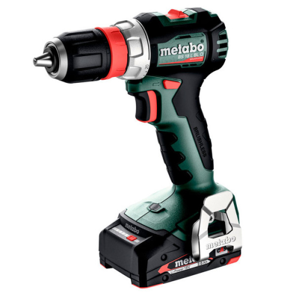 Акумуляторний дриль-шурупокрут Metabo BS 18 L BL Q, 2 акб LiPOWER 18 V 2 Ah, з/п SC 30 в MetaBOX 145