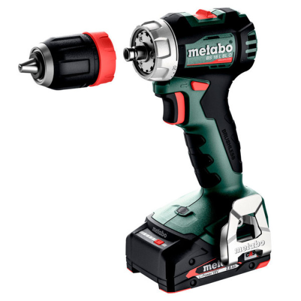Акумуляторний дриль-шурупокрут Metabo BS 18 L BL Q, 2 акб LiPOWER 18 V 2 Ah, з/п SC 30 в MetaBOX 145
